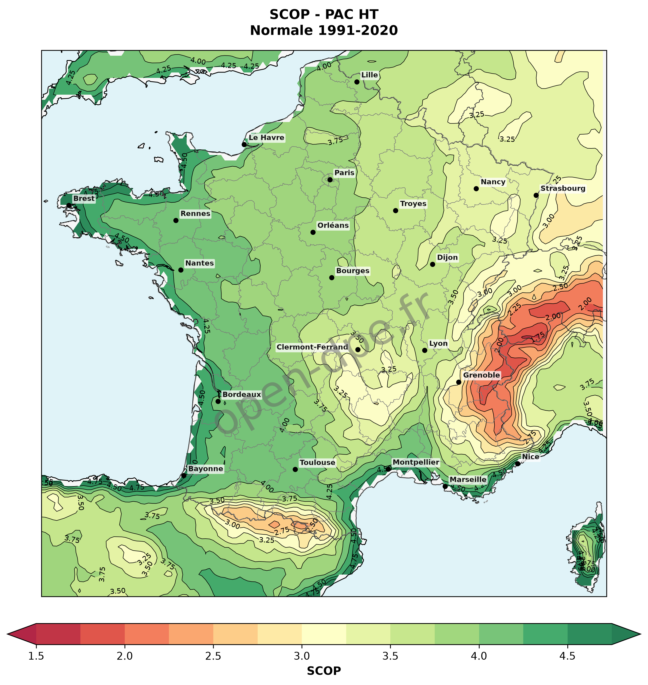 SCOP contour